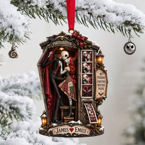 Spooky Couple Acrylic Ornament - Personalized Christmas Gifts For Couple 04halu210926