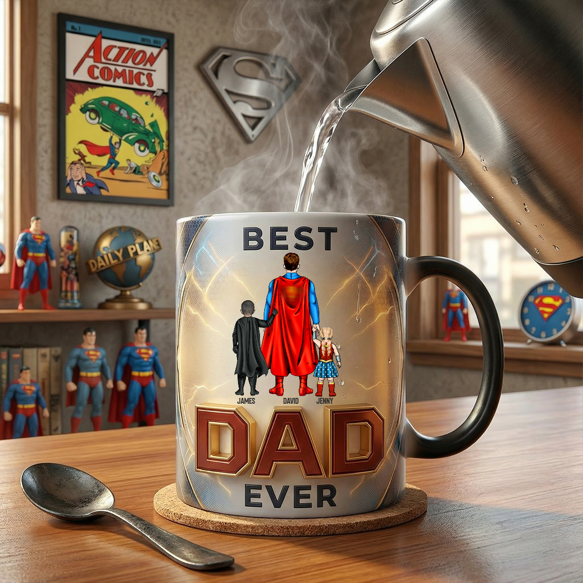 Best Dad Ever Magic Coffee Mug - Personalized Gifts For Dads 031NATN260326PA