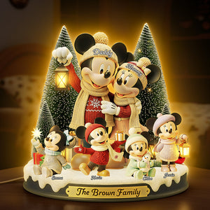 Family Christmas Custom Shape Acrylic Light Box -  Personalized Gifts For Family 01pgta111125