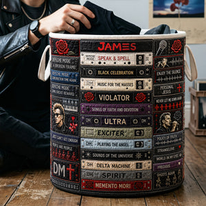 Depeche Mode Electronic Music Quilted Laundry Basket - Personalized Gift For Rock Lovers 02huta100726