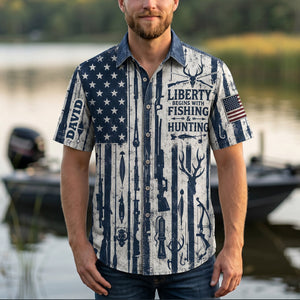 Proud American Heritage Hawaiian Dad Shirt, Personalized Gifts For Fishing & Hunting Lovers 03qhtn270526