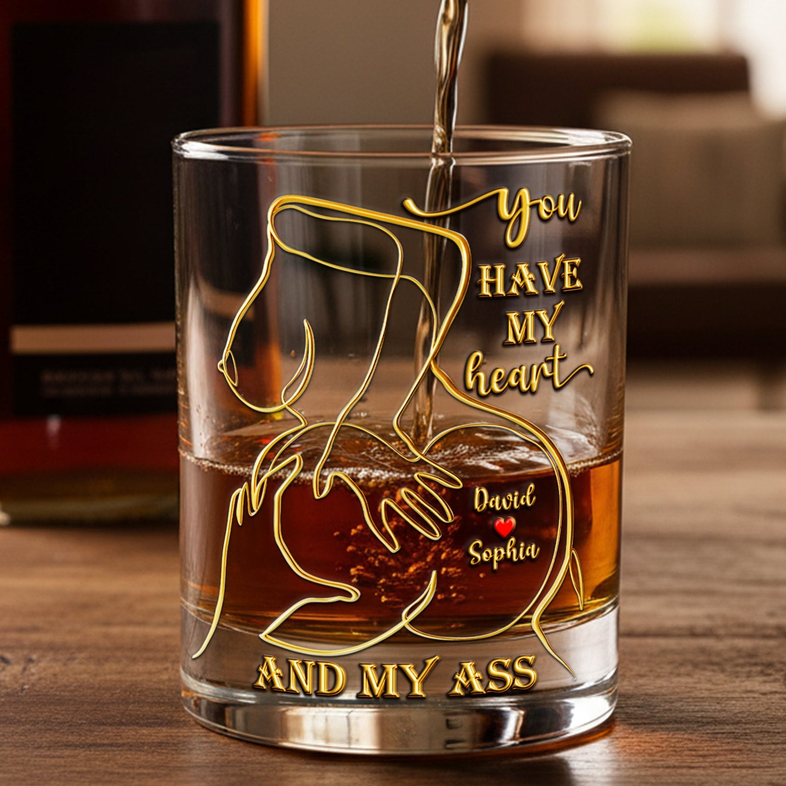 Spicy Love Round Glass - Personalized Gift For Couples 03NALU021225