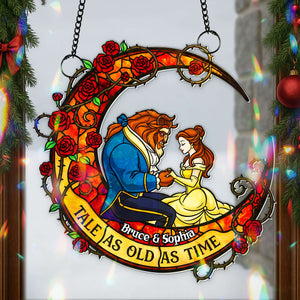 Fairytale Couple Suncatcher Ornament - Personalized Gifts For Couple 01HULU080825
