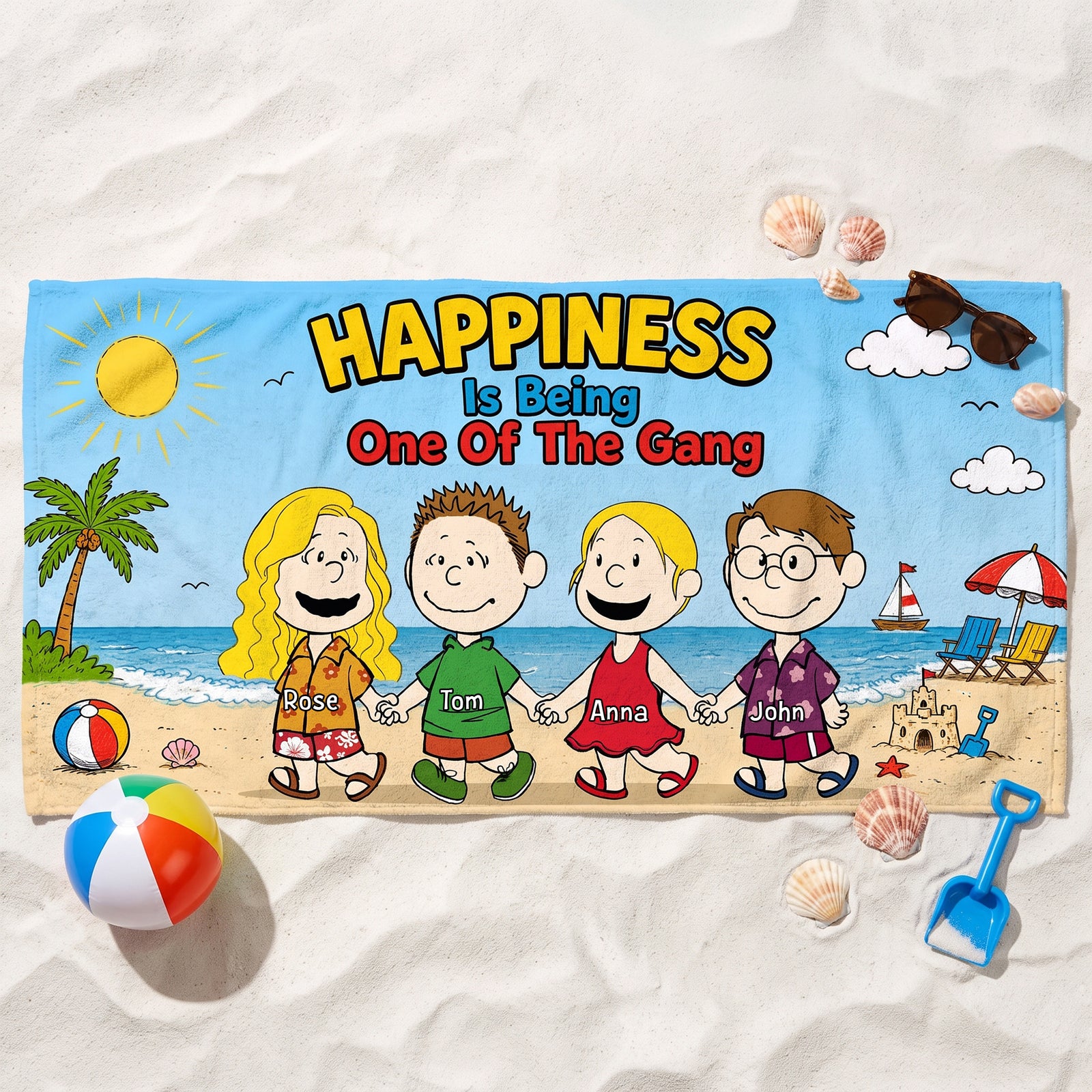 Seaside Friendship Beach Towel - Personalized Gifts For Friends 01HULU270726HH