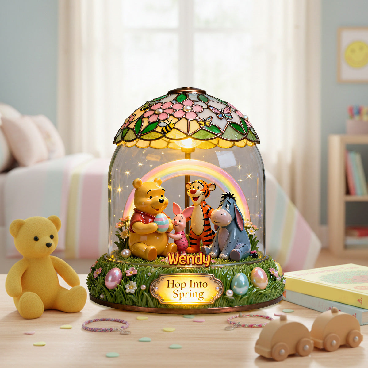 Hop Into Spring Acrylic Plaque - Personalized Easter Day Gifts 03PGMG070226