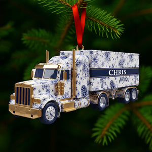 Elegant Semi Truck Ornament - Personalized Gifts For Truckers 01PGLU021025-Homacus