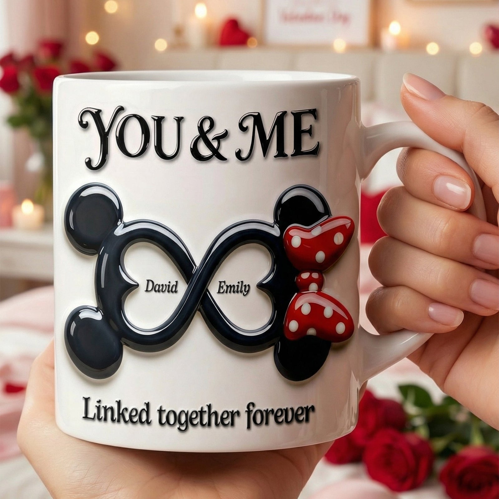 Linked Together Coffee Mug - Personalized Gifts For Couples 06TOQN300126