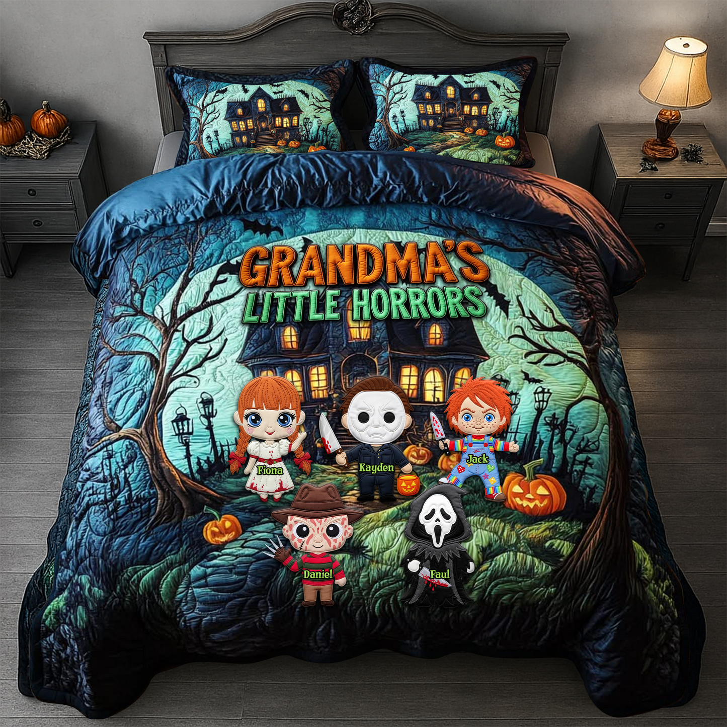 Little Horror Quilt Bed Set - Personalized Gifts For Grandma & Mom 02QHLU080825