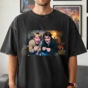 90s Friendship Movie Night Washed Shirt 04KILU301225