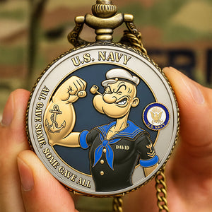 Service Remembered Pocket Watch Personalized Gifts For Veteran 04NAQN190625