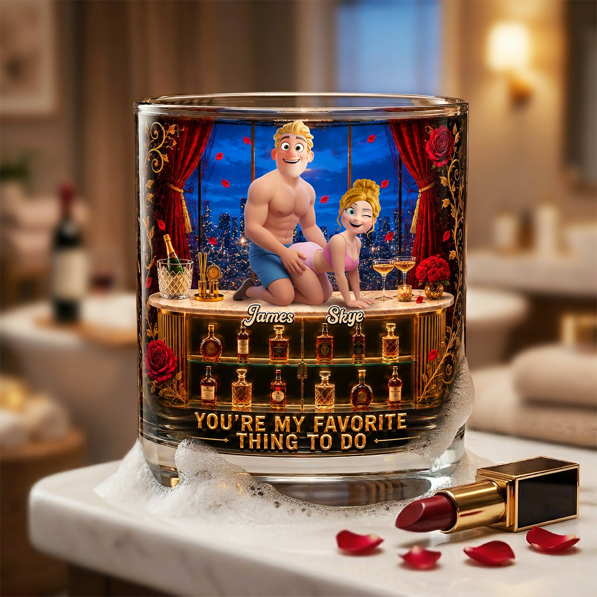 Naughty Couples Drinking Glass - Personalized Gifts For Couples 03tota020626-Homacus