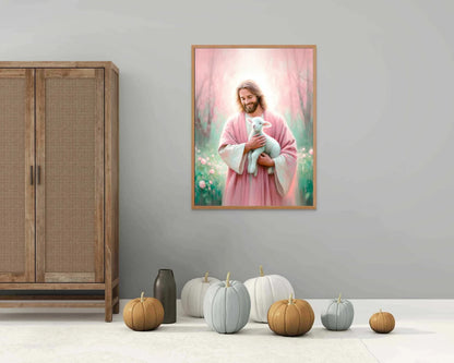 Jesus and the Lost Lamb Canvas - Gift For Jesus Lovers 02acxa080525