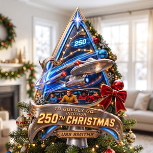 Precious Journey 250th Christmas Tree Topper - Personalized Christmas Gifts 01hatn250826