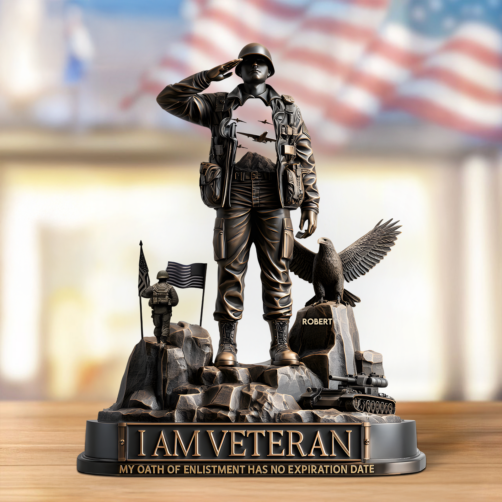 Military Veterans Acrylic Plaque - Personalized Gifts For Veterans 06TGPU040625