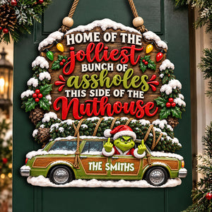 Home Of The Jolliest Acrylic Sign - Personalized Christmas Gifts For Family 08nadt161026