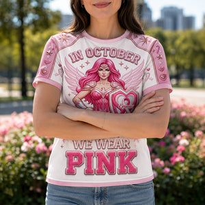 In October We Wear Pink 3D Shirt - Personalized Gifts For Cancer Awareness 03tydt010826