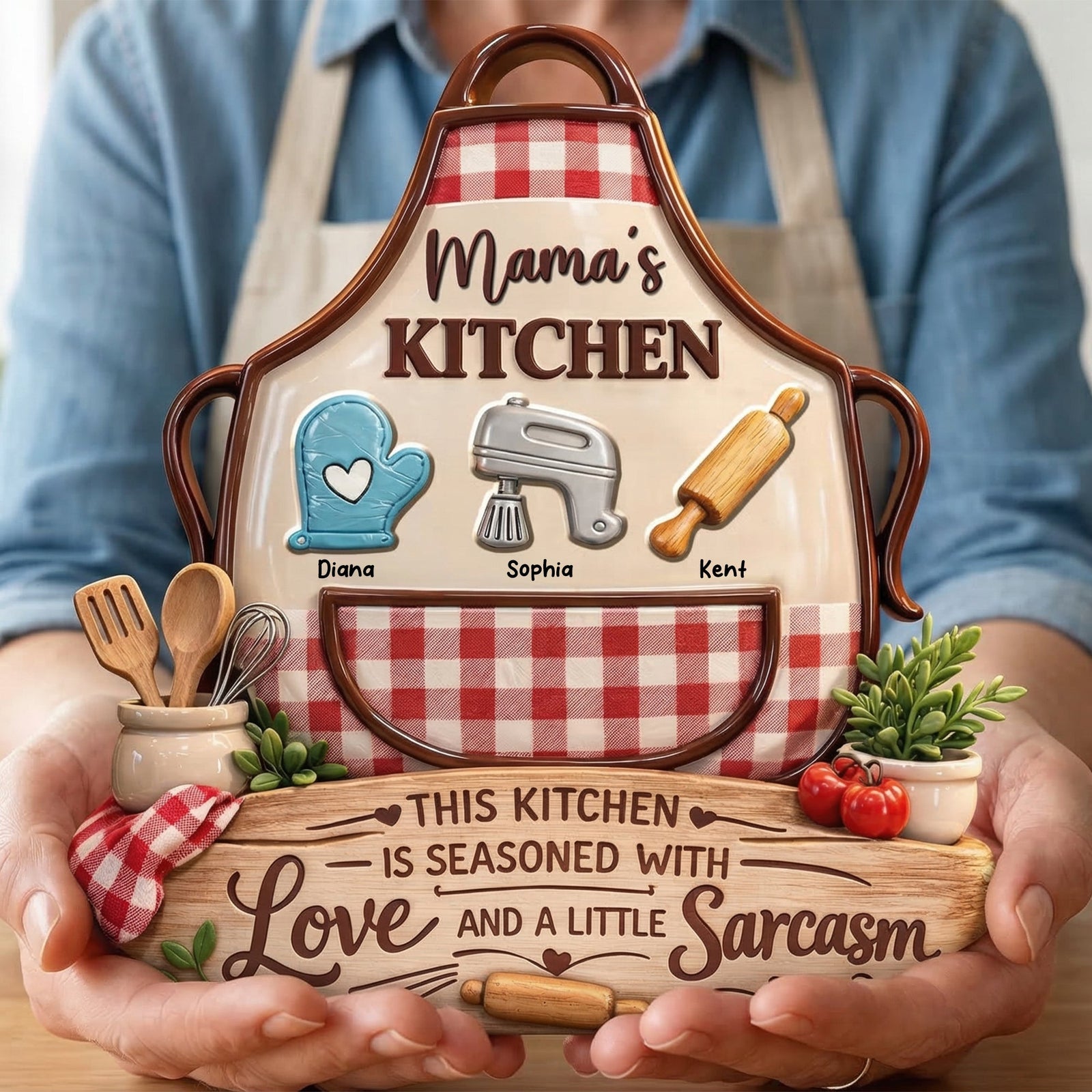 Mama's Kitchen Acrylic Plaque - Personalized Gifts For Mom 04TYQN140326