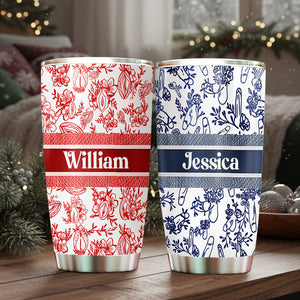 Playful Pattern Tumbler - Personalized Gifts For Couples 02LALU281025