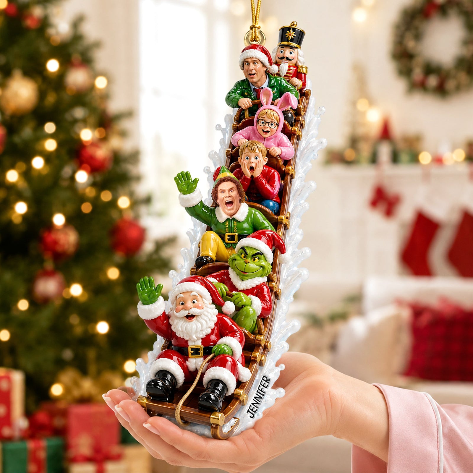 Nostalgia Sled Acrylic Ornament, Personalized Gifts 03qhqn290826