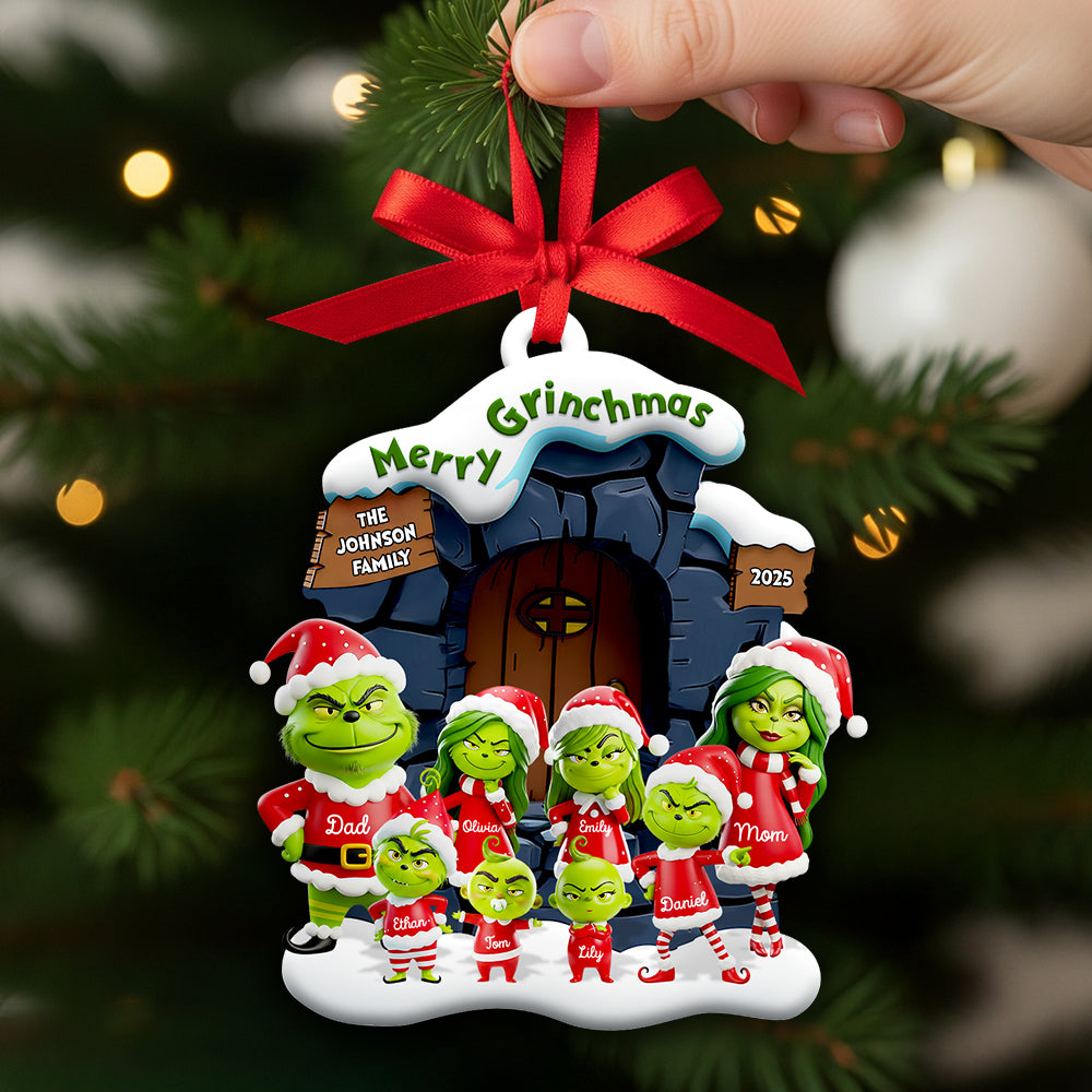 Green Family Christmas Ornament Personalized Gifts For Famiy 01DTDT220925