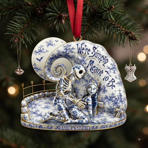 Naughty Couple Toile de Jouy Christmas Ornament - Personalized Gifts For Couple 01ohlu210826