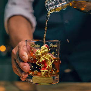 Cheeky Couple Drinking Glass - Personalized Gifts For Couples 06PGLU221025