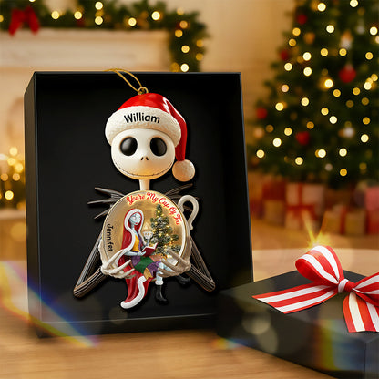 Spooky Love Christmas Ornament – Personalized Gifts For Couple 04paqn170925