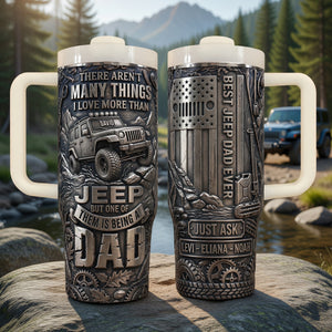 Built Tough Off-road Dad Tumbler With Handle, Personalized Gift For Off-road Loving Dads 04qhqn230526