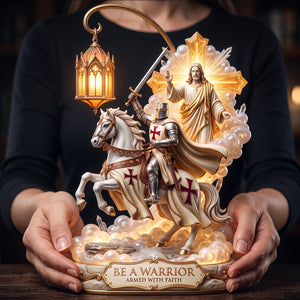 Knight Templar Be A Warrior Acrylic Light Box - Personalized Gifts For Christian 02patn140726