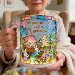 Easter Grandma's Cute Bunnies Coffee Mug, Personalized Gifts For Grandma & Mom 01qhtn300126