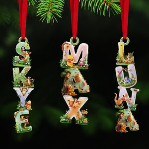Lovely Alphabet Name Acrylic Ornament, Personalized Gifts For Christmas 02pata291025