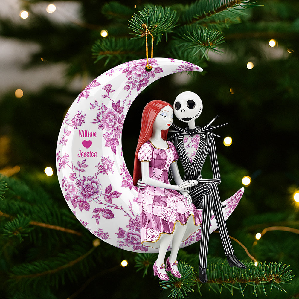 Romantic Moon Couple Ornament – Personalized Christmas Gifts For Couple 03pgqn080925