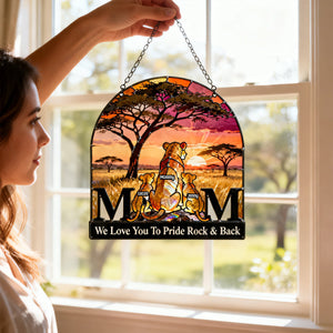 Mom & Cubs Suncatcher Ornament - Personalized Mother's Day Gifts 04NATN250226
