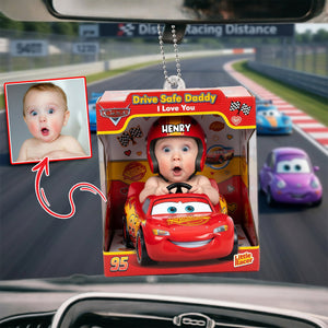 Drive Safe Daddy Car Ornament - Custom Photo Gifts For Dads 02nalu040526
