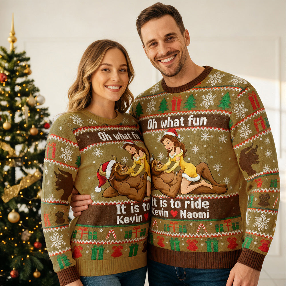 Funny Couple Christmas Ugly Sweater - Personalized Gifts For Couple 01KIDT270925