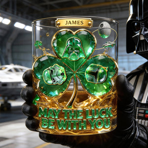 Good Luck From Outer Space Fun Patricks's Day Round Glass, Personalized Gifts 01QHTN040226