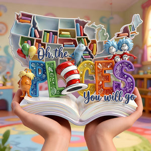 Follow Your Dreams Acrylic Plaque - Personalized Gifts For Book Lovers 05PADT130226
