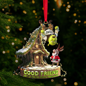 Funny Friendship Ornament - Personalized Christmas Gifts For Best Friends 04PALU260925