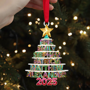 Christmas Tree Family Name Ornament Personalized Gifts For Family 03NALU161025-Homacus