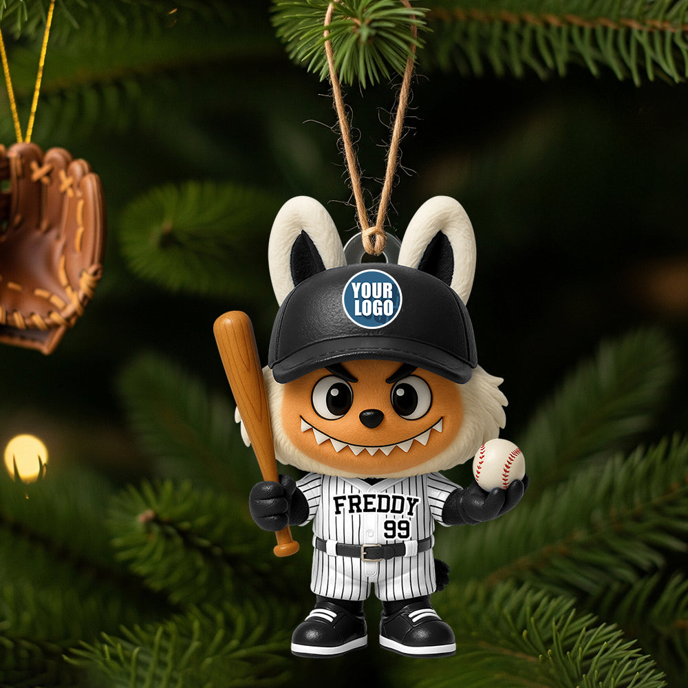 Christmas Bunny Baseball Ornament- Personalized Gift For Baseball Lovers 02HUDT290825