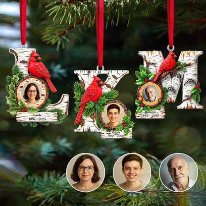Memorial Cardinal Ornament With Initials - Personalized Christmas Gift For Loved Ones 02HUMG150925