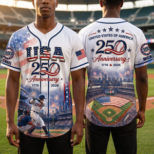 American 250 Baseball Jersey, Personalized Gifts For Sport Lovers 02qhlu250626