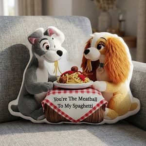 Cute Animated Dog Couple Personalized Gifts For Couple Shaped Pillow 01natn281125