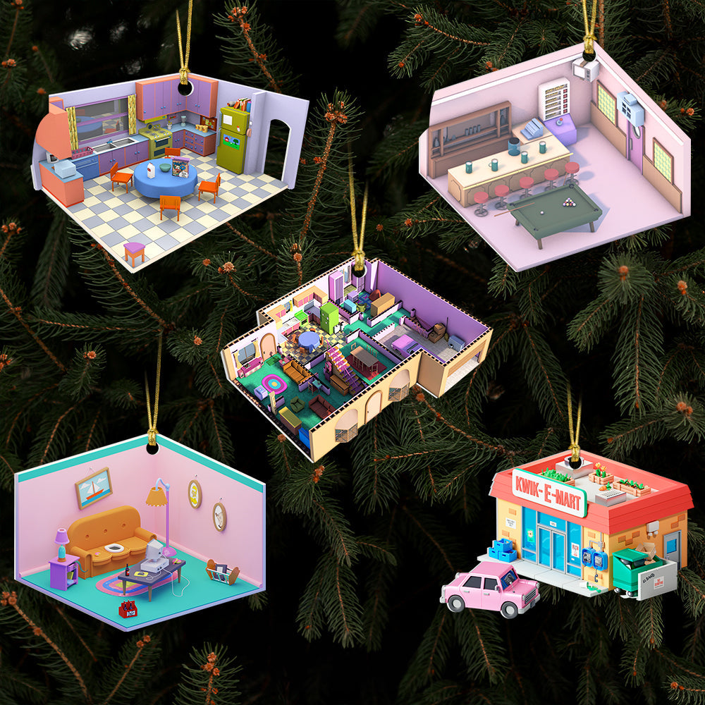 Personalized Gifts For Movie Lover Christmas Ornament Isometric Room 01todt201124 - Ornament - GoDuckee