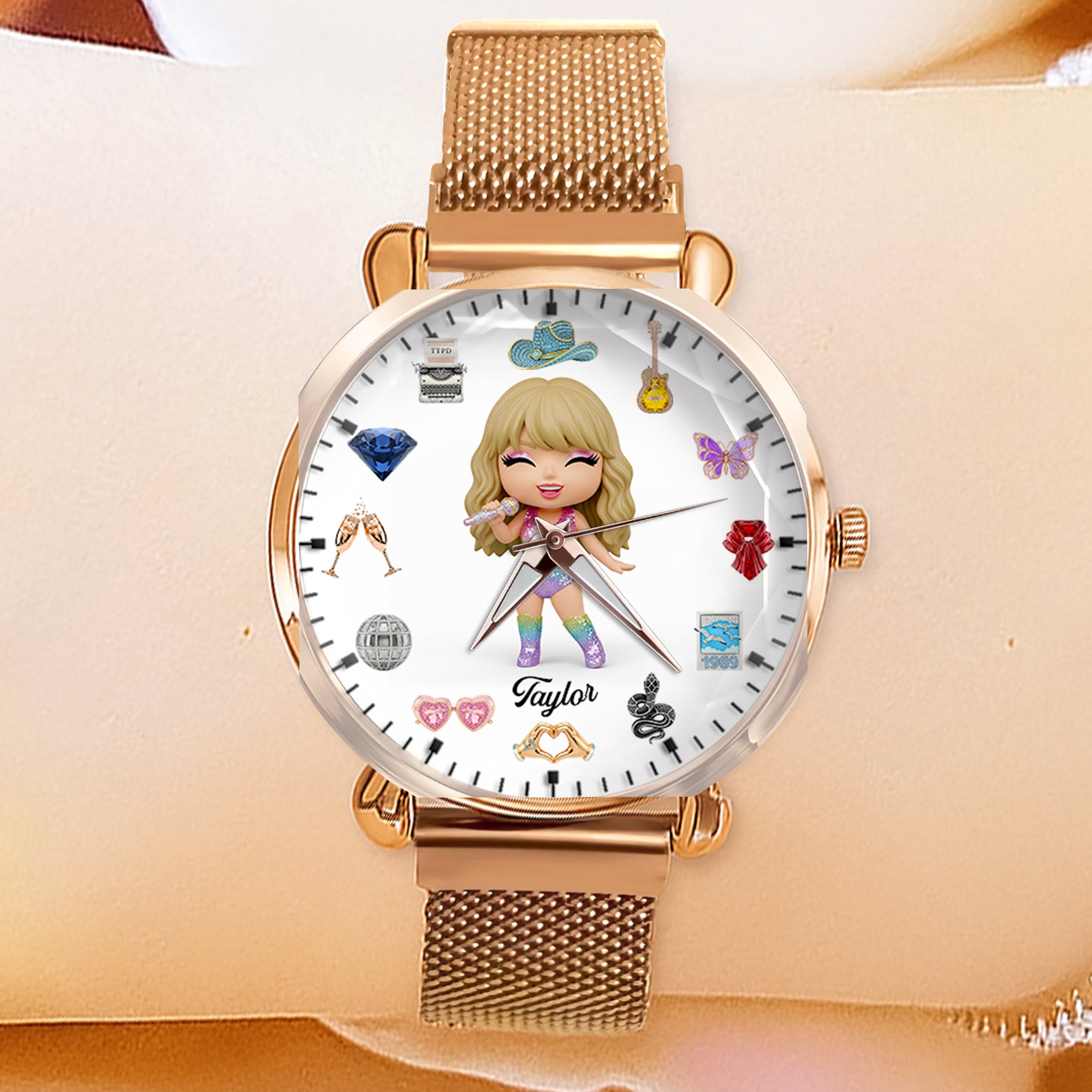 Slay Girl Mesh Strap Quartz Watch Personalized Gifts For Fans 02NADT180725