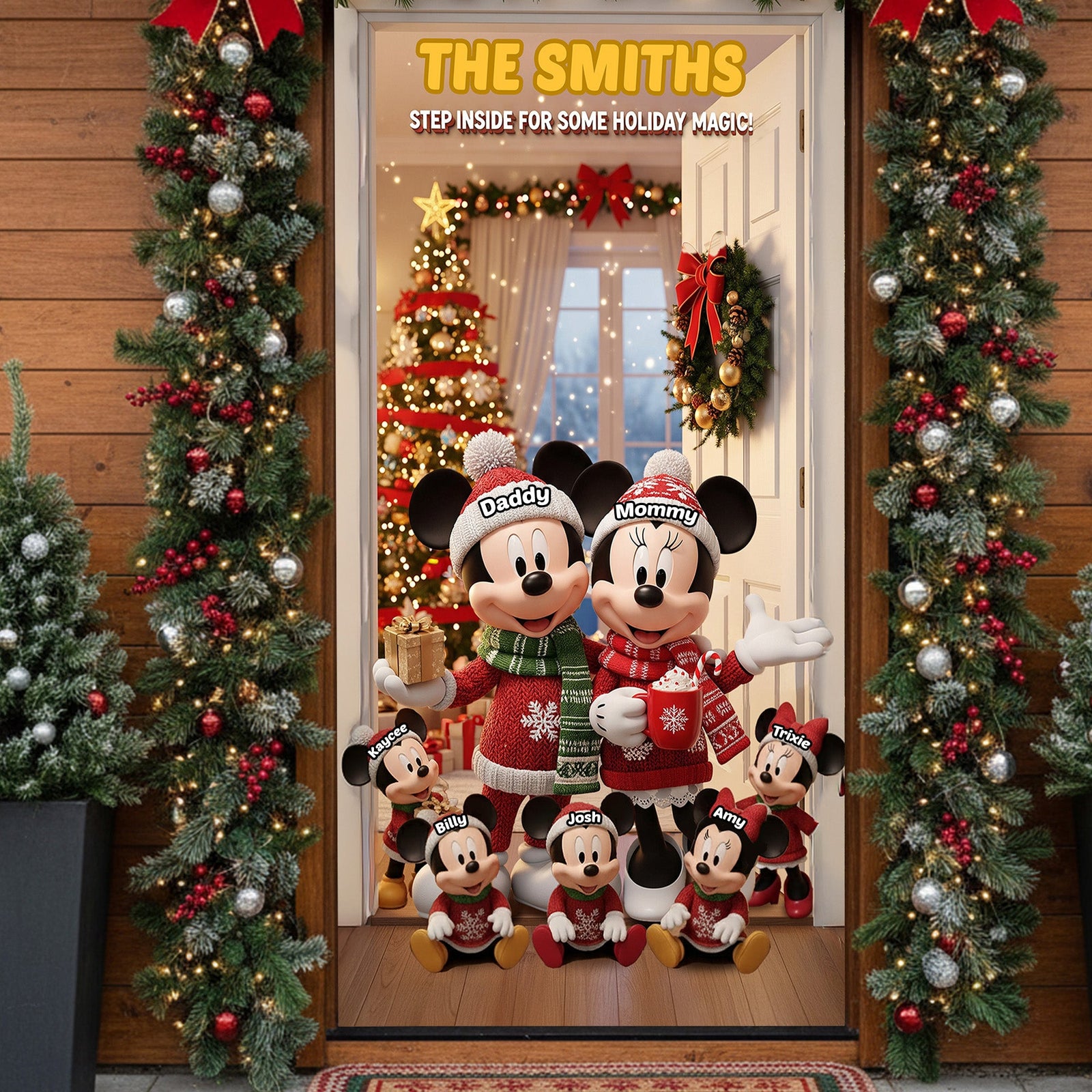 Welcome Family Door Cover - Personalized Gifts For Family 06PGMG031125