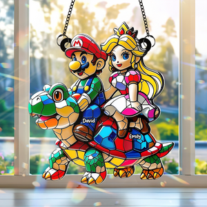 Personalized Gifts For Couple Suncatcher Ornament, Game Fans 01TGPU100725