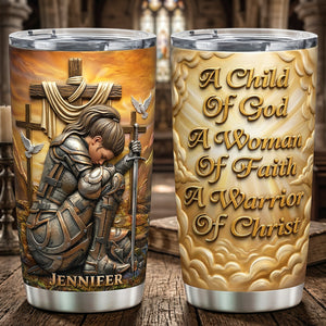 Kneeling Knight Woman Tumbler - Personalized Gifts For Christians 01huta170326