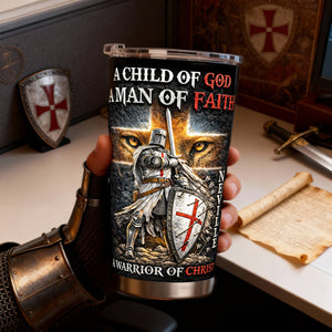 A Warrior Of Christ 20oz Tumbler - Personalized Gifts For Christian 05HULU030226