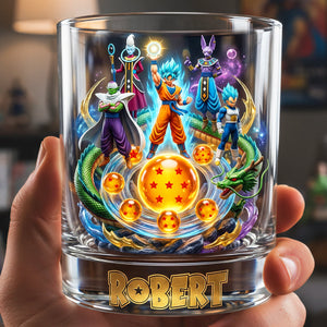 Legendary Dragon Warrior Whiskey Glass - Personalized Gifts For Anime Lovers 02PATA040326